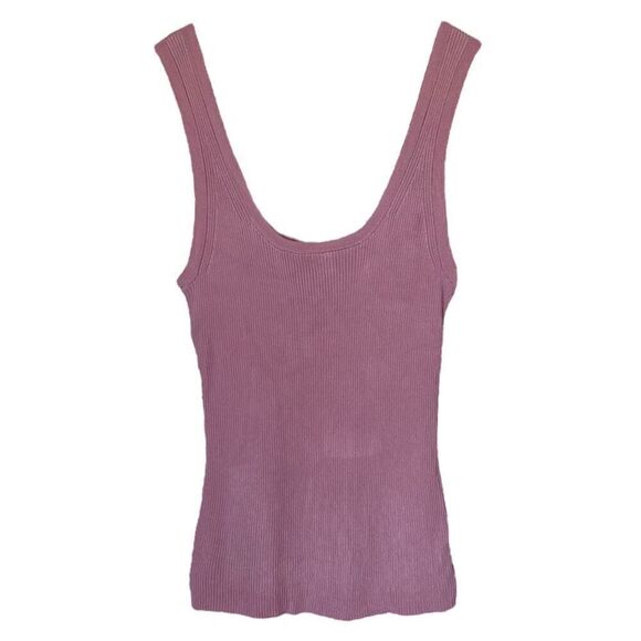 Zimmermann Pink Ribbed Knit Scoop Neck Tank Top NWT Size AU 2/US 8 Medium - Picture 6 of 6